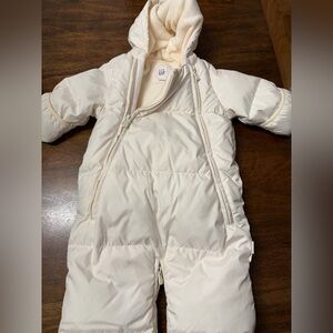 GAP Cream Baby Snowsuit